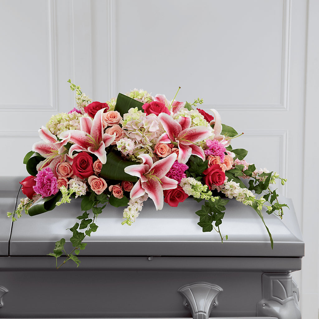 Splendid Grace Casket Spray – SANTINA'S FLOWERS & GIFTS, Fairbanks AK