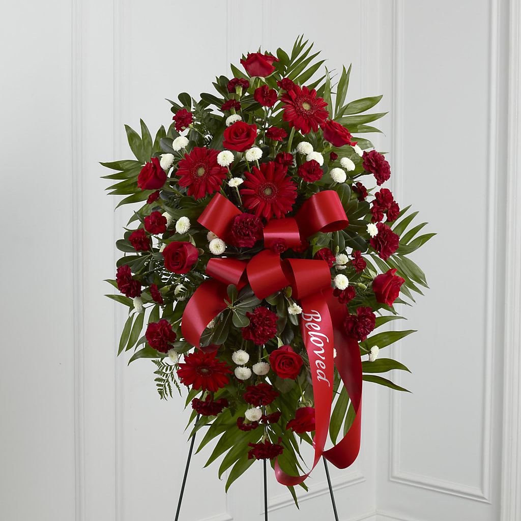 Treasured Memories Standing Spray – SANTINA'S FLOWERS & GIFTS, Fairbanks AK