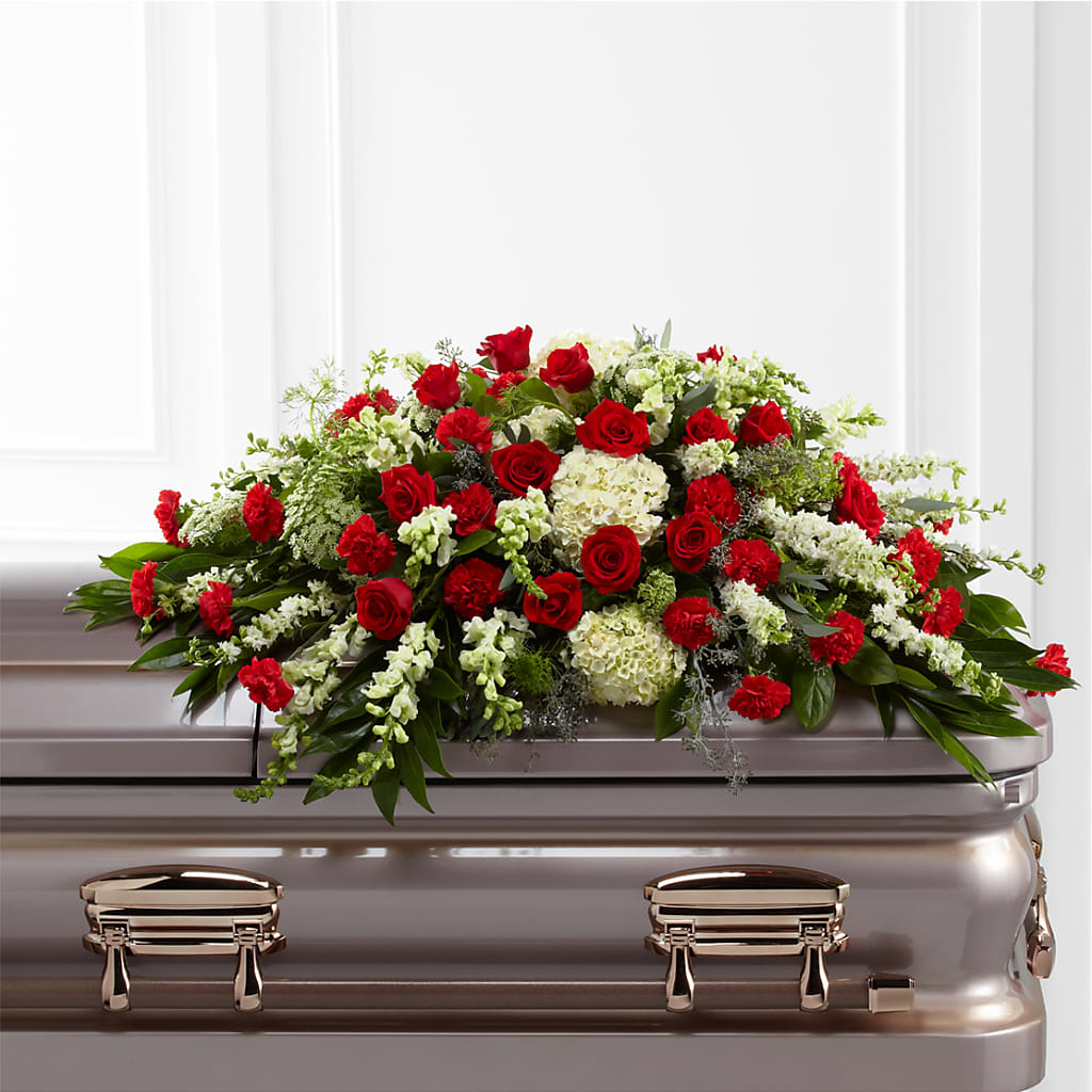 Sincerity Casket Spray – SANTINA'S FLOWERS & GIFTS, Fairbanks AK