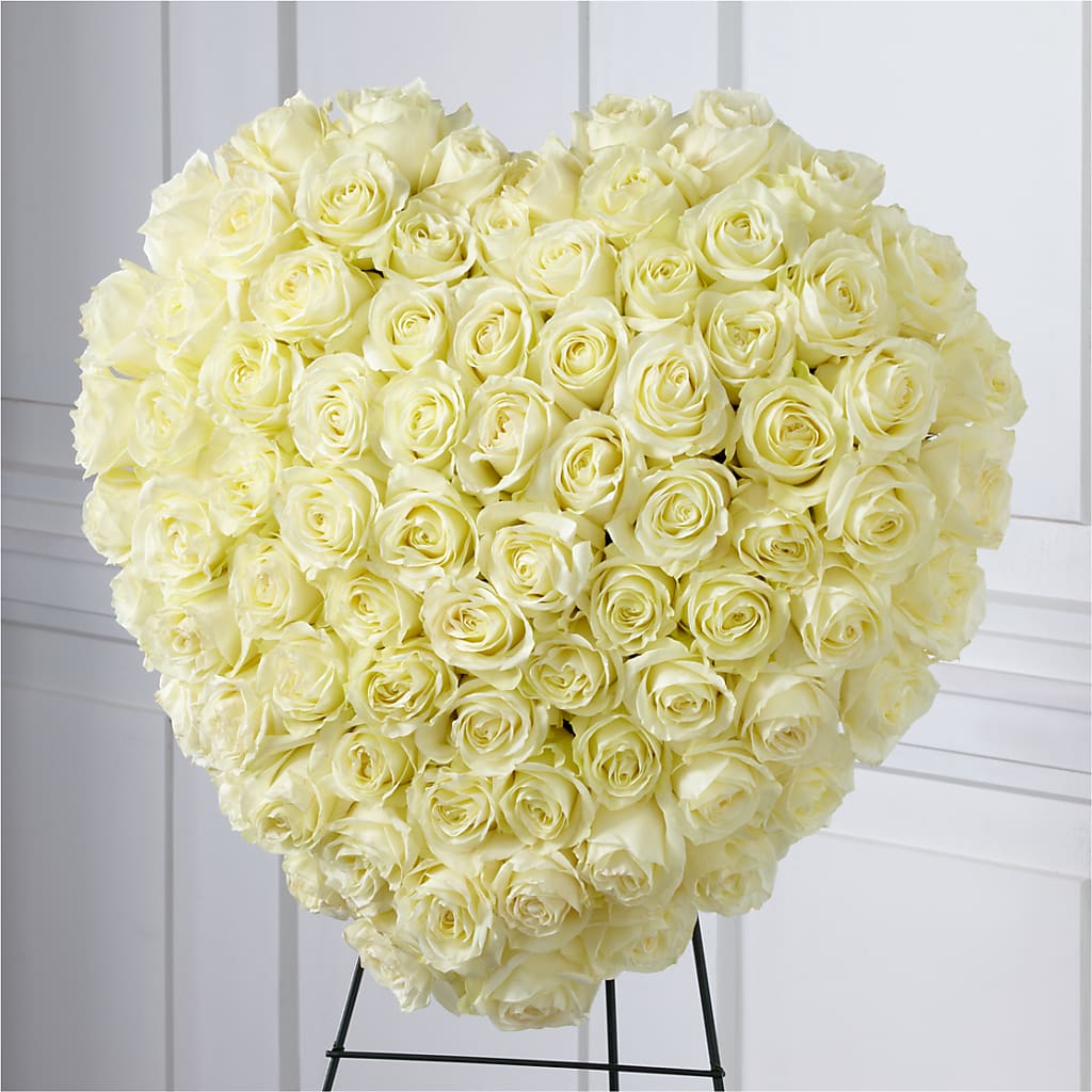 Elegant Remembrance Standing Heart – SANTINA'S FLOWERS & GIFTS, Fairbanks AK
