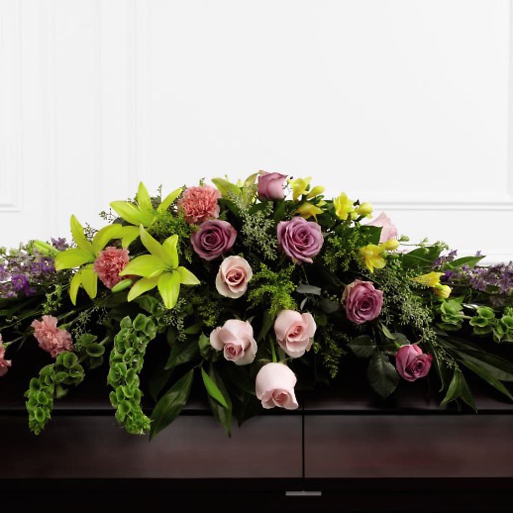 Forever Beloved Casket Spray – SANTINA'S FLOWERS & GIFTS, Fairbanks AK