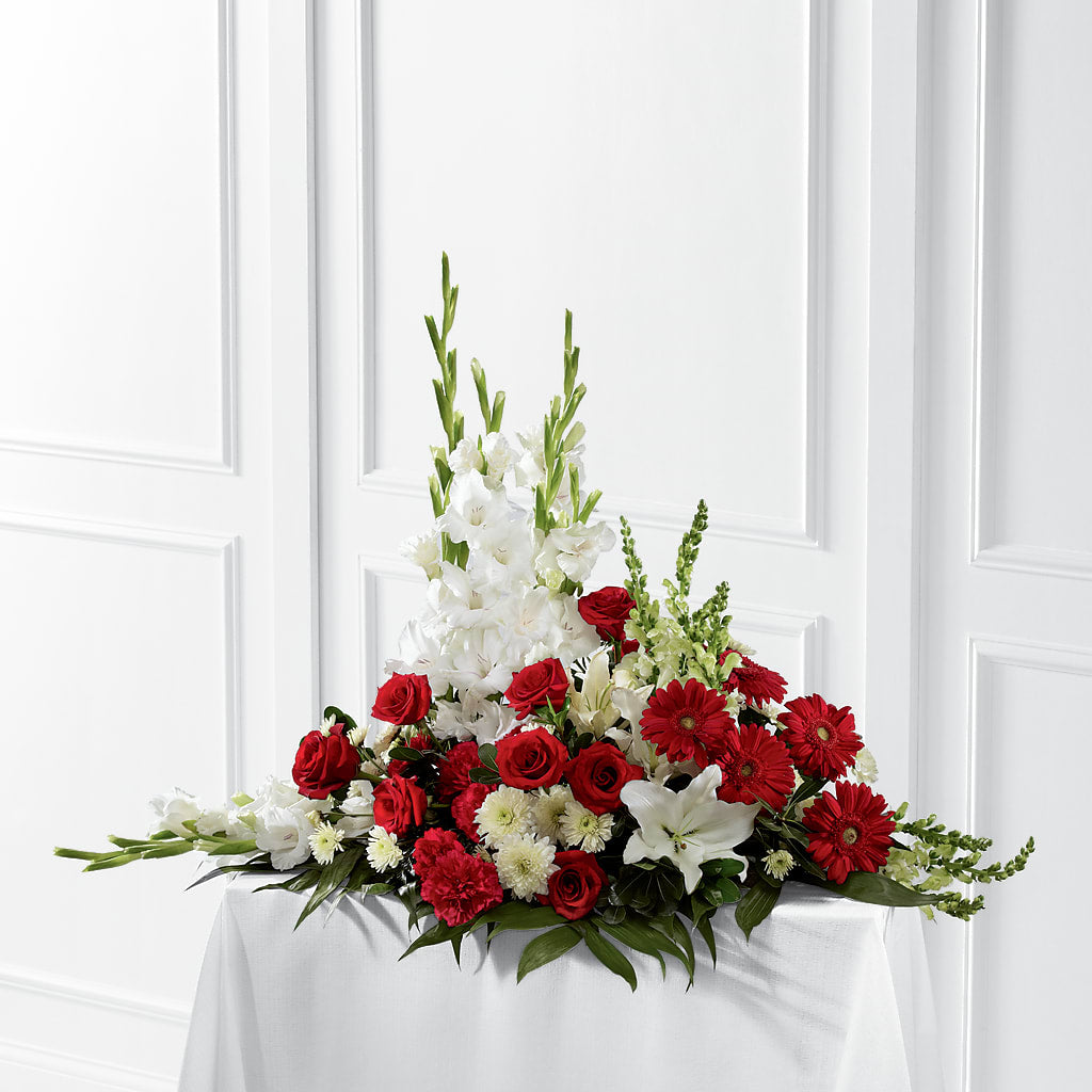 Crimson & White Arrangement – SANTINA'S FLOWERS & GIFTS, Fairbanks AK