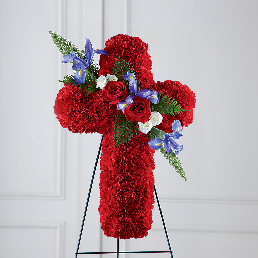 Faithful Hero Floral Cross – SANTINA'S FLOWERS & GIFTS, Fairbanks AK