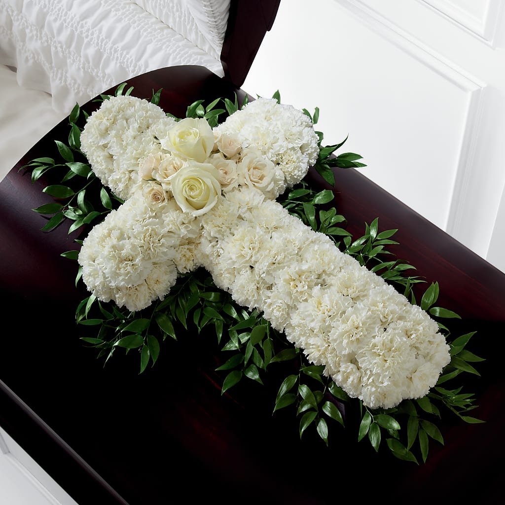 Peaceful Memories Casket Spray (Standard) – SANTINA'S FLOWERS & GIFTS, Fairbanks AK