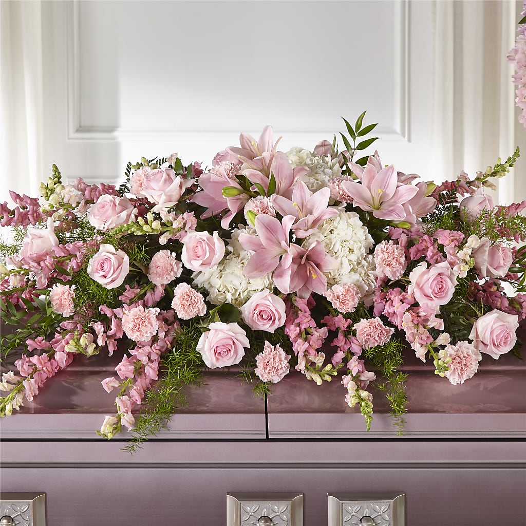 Life & Remembrance Casket Spray – SANTINA'S FLOWERS & GIFTS, Fairbanks AK