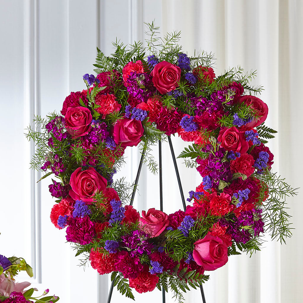 Calming Colors Wreath – SANTINA'S FLOWERS & GIFTS, Fairbanks AK