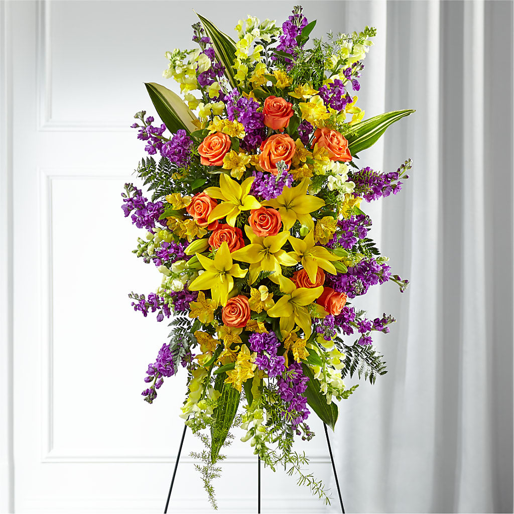 Thoughtful Prayers Standing Spray – SANTINA'S FLOWERS & GIFTS, Fairbanks AK