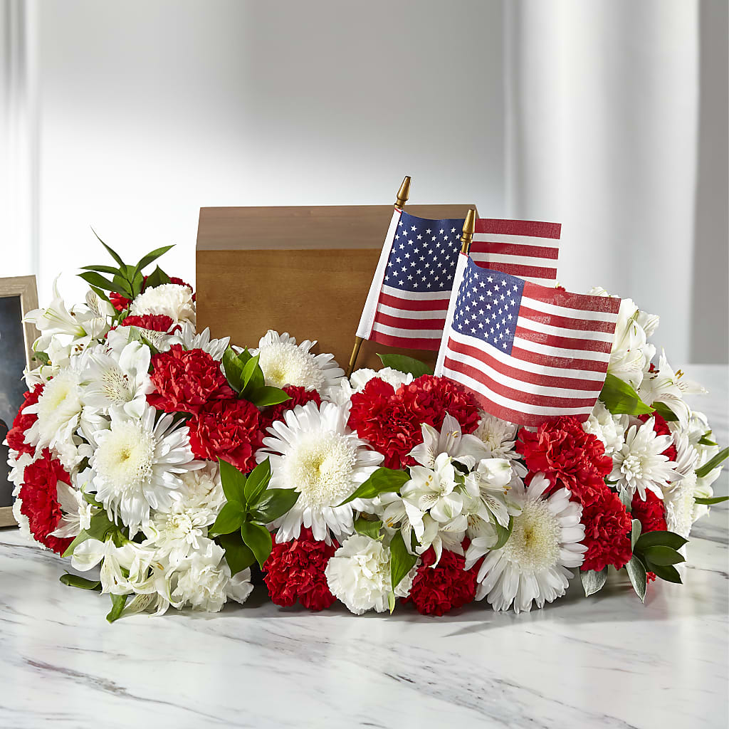 Spirit of Patriotism Cremation Adornment – SANTINA'S FLOWERS & GIFTS, Fairbanks AK
