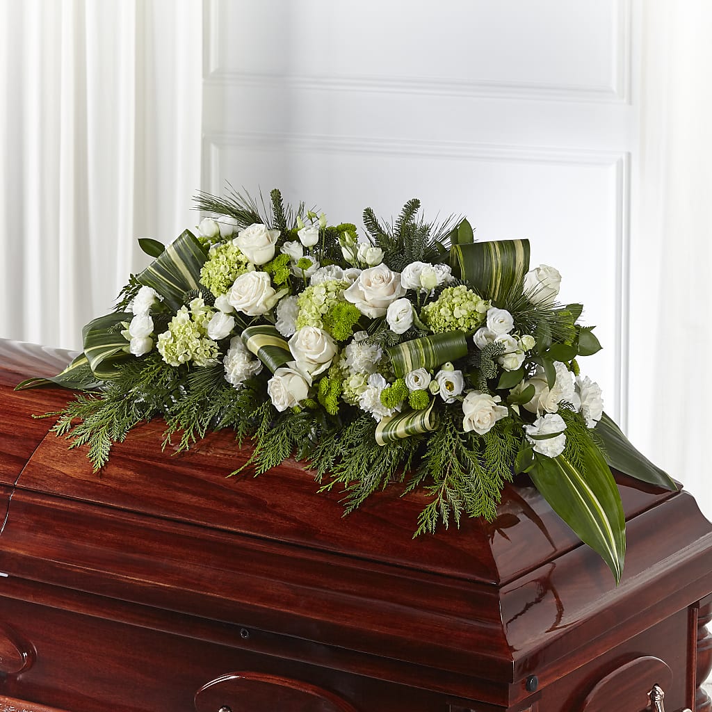 Hopeful Gesture Casket Spray – SANTINA'S FLOWERS & GIFTS, Fairbanks AK
