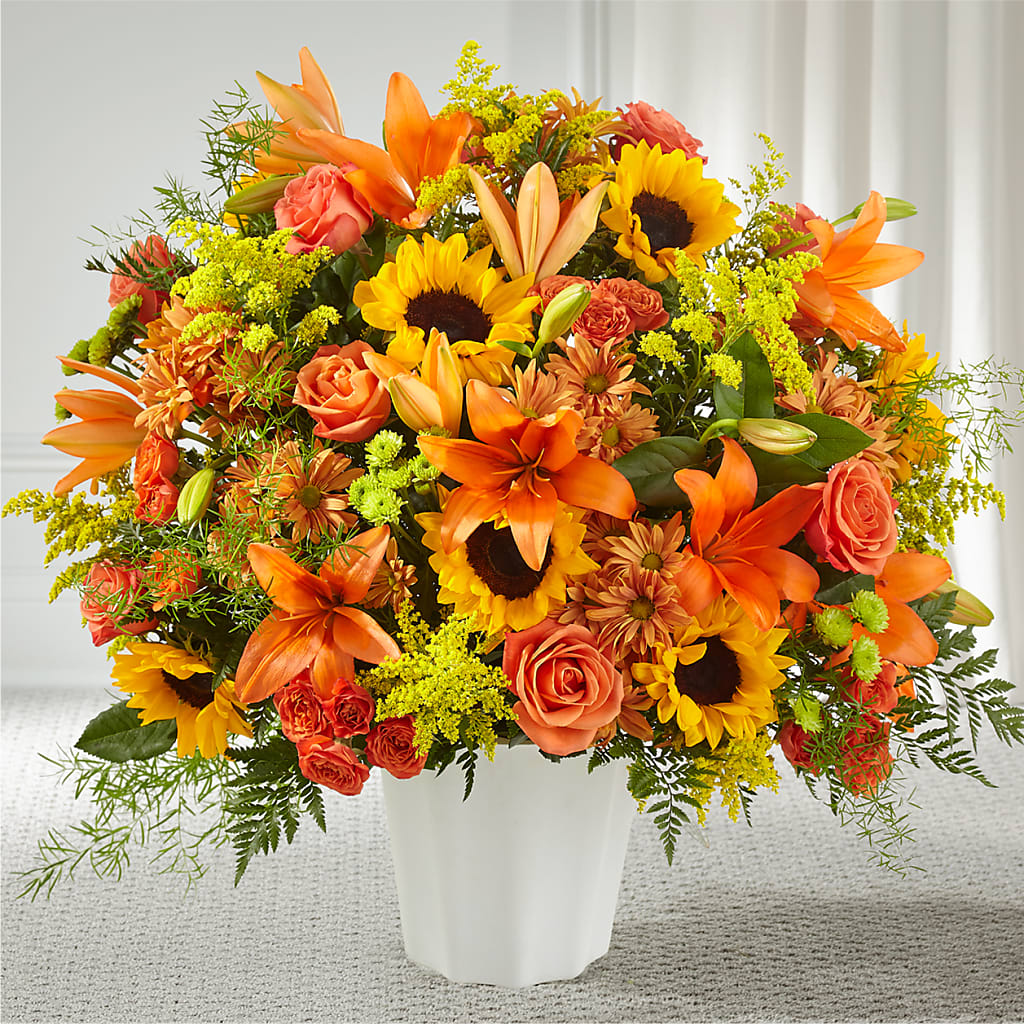 Harvest Thoughts Floor Basket – SANTINA'S FLOWERS & GIFTS, Fairbanks AK