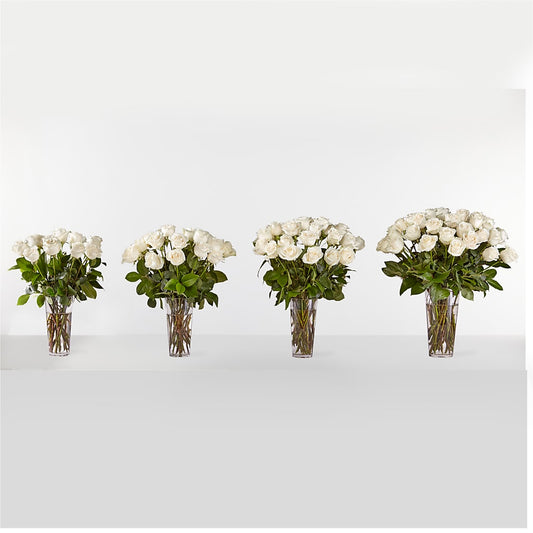 Long Stem White Rose Bouquet – SANTINA'S FLOWERS & GIFTS, Fairbanks AK