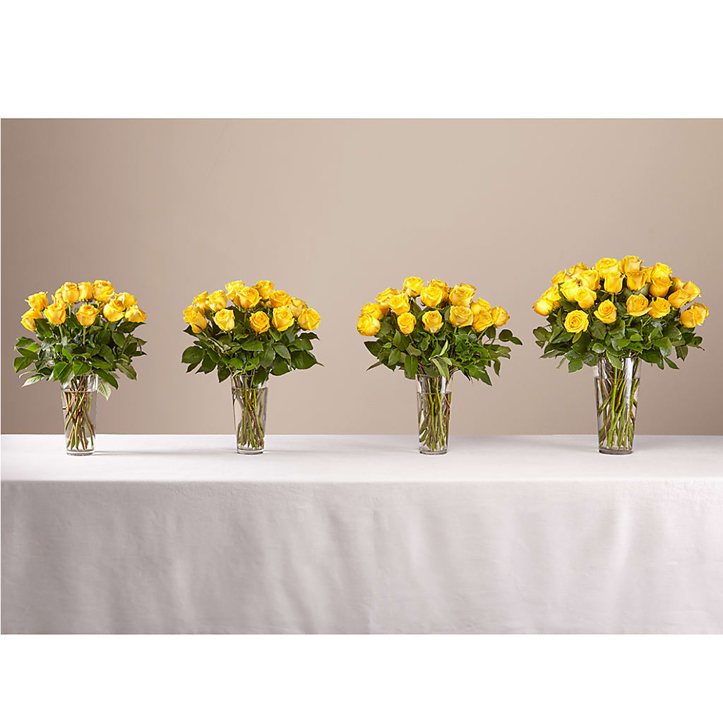 Long Stem Yellow Rose Bouquet – SANTINA'S FLOWERS & GIFTS, Fairbanks AK