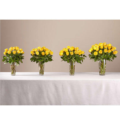 Long Stem Yellow Rose Bouquet – SANTINA'S FLOWERS & GIFTS, Fairbanks AK