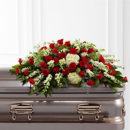 Sincerity Casket Spray – SANTINA'S FLOWERS & GIFTS, Fairbanks AK