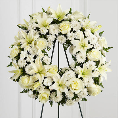Treasured Tribute Wreath – SANTINA'S FLOWERS & GIFTS, Fairbanks AK