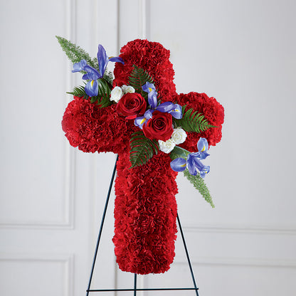 Faithful Hero Floral Cross – SANTINA'S FLOWERS & GIFTS, Fairbanks AK