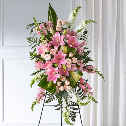 Elegant Embrace Standing Spray – SANTINA'S FLOWERS & GIFTS, Fairbanks AK