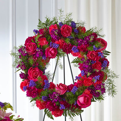 Calming Colors Wreath – SANTINA'S FLOWERS & GIFTS, Fairbanks AK
