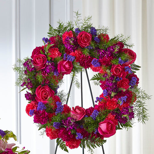 Calming Colors Wreath – SANTINA'S FLOWERS & GIFTS, Fairbanks AK