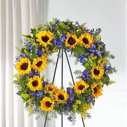 Bright Rays Wreath – SANTINA'S FLOWERS & GIFTS, Fairbanks AK