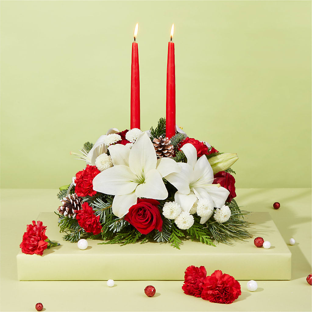 Seasonal Festivities Centerpiece – SANTINA'S FLOWERS & GIFTS, Fairbanks AK