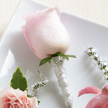 Pink Rose Boutonniere – SANTINA'S FLOWERS & GIFTS, Fairbanks AK