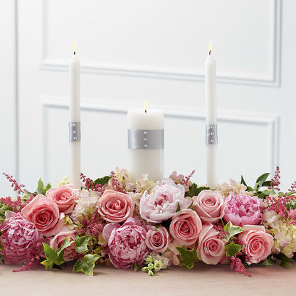 Worldwide Romance Unity Candle Arrangement – SANTINA'S FLOWERS & GIFTS, Fairbanks AK
